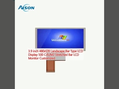 3.9 inç 480x128 Manzara Çubuğu Tipi LCD Ekranı 500 Cd/M2 Eğiliş Çubuğu LCD Monitörü Özel