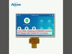 7 Inch Wide Temperature 800x480 Endüstriyel TFT Ekranı 500 Cd/M2 IPS LCD Panel