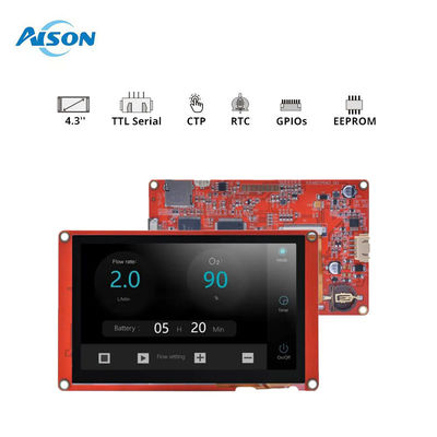 4.3 inç Nextion Akıllı HMI Ekranı 480x272 Dokunmatik Ekran Modülü 300 cd/m2