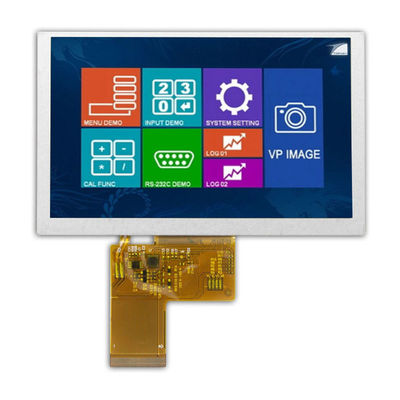 Özelleştirilmiş 5 İnç Yüksek Parlaklıkta TFT Ekran, Güneş Işığında Okunabilir Ekranlar TFT 2500cd/m2