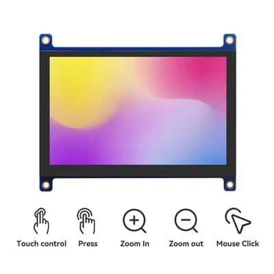 5 inç HDMI Raspberry Pi Ekranı 800x480 Kapasitatif Dokunmatik Ekran Modülü 400 Cd/M2