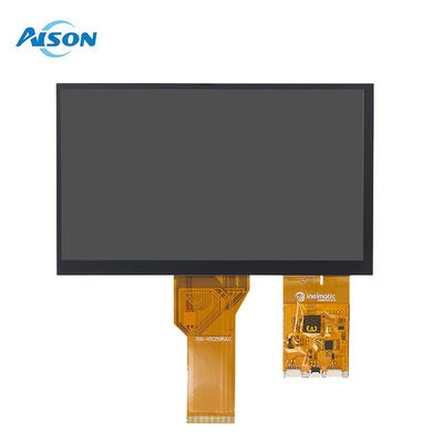 7 inç 1024x600 LVDS TFT IPS Ekran Özel Büyük Kapak Camı ile Kapasitatif Dokunmatik Ekran