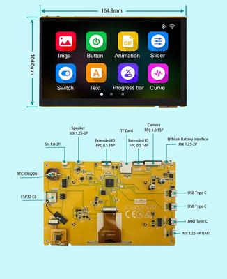 7 inç 1024x600 IPS LCD Ekranı ESP32 P4 Geliştirme Yönetim Kurulu Kapasitif Dokunmatik Ekran Onboard ESP32-C6 ForArduino ESP IDE