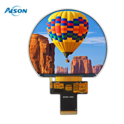 3.54 inç 800x640 Yuvarlak TFT Ekranı SPI TFT Ekranı 1000 Cd / M2 3SPI + 18Bit RGB Arayüzü ile