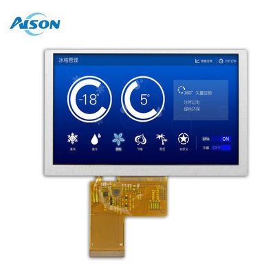 5 inç TFT LCD Modülü 800x480 Ekran 500 Cd/M2 RGB 24 Bit 40pin ILI6137 Ve ILI5960 Sürücü IC