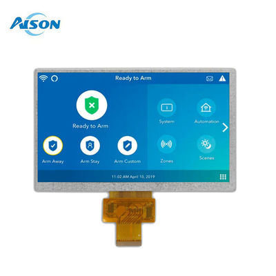 7 Inch Wide Temperature 800x480 Endüstriyel TFT Ekranı 500 Cd/M2 IPS LCD Panel